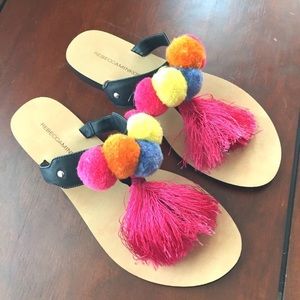 [7] Rebecca Minkoff Pompom Tassel Sandals 💕
